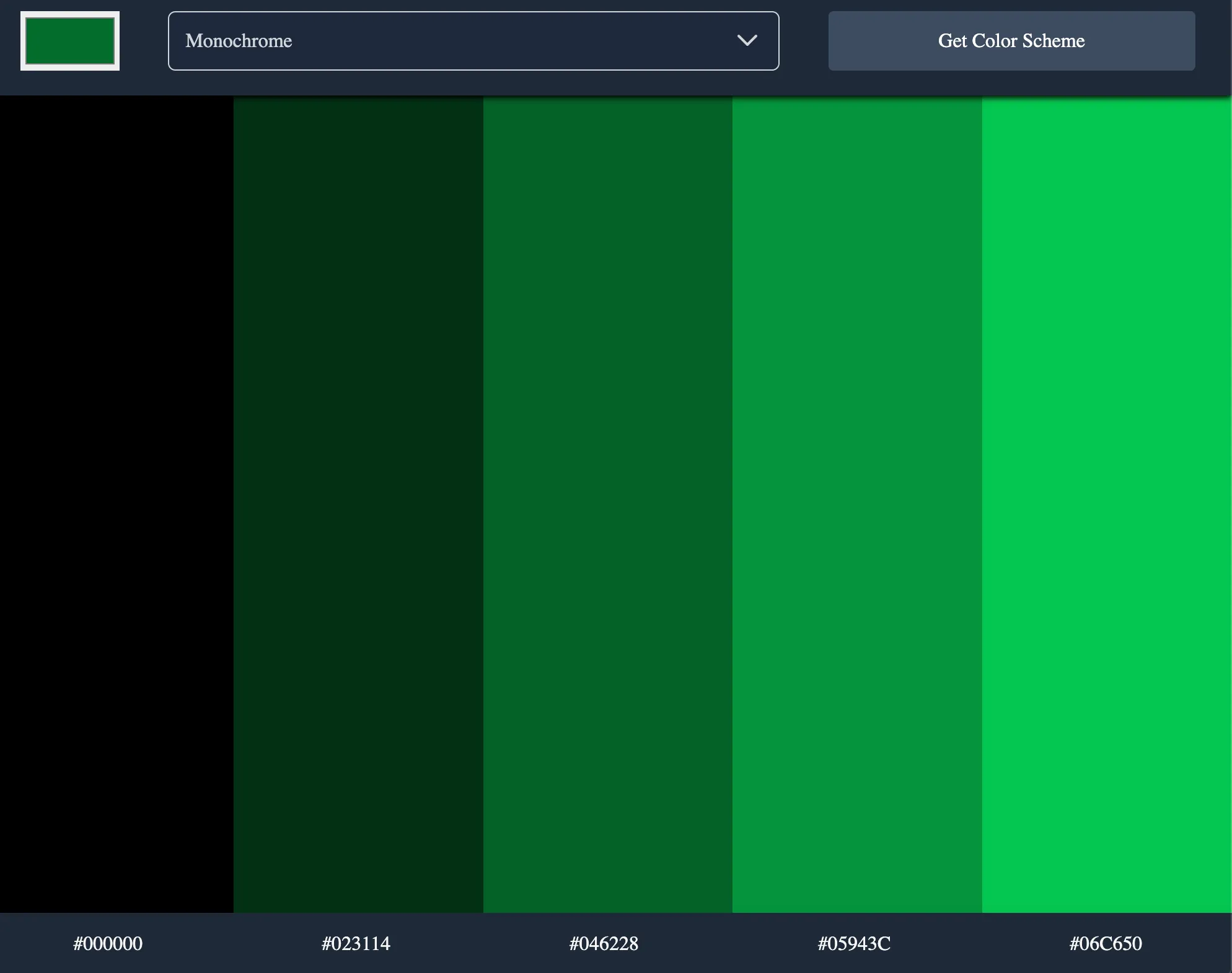 Color palette generator